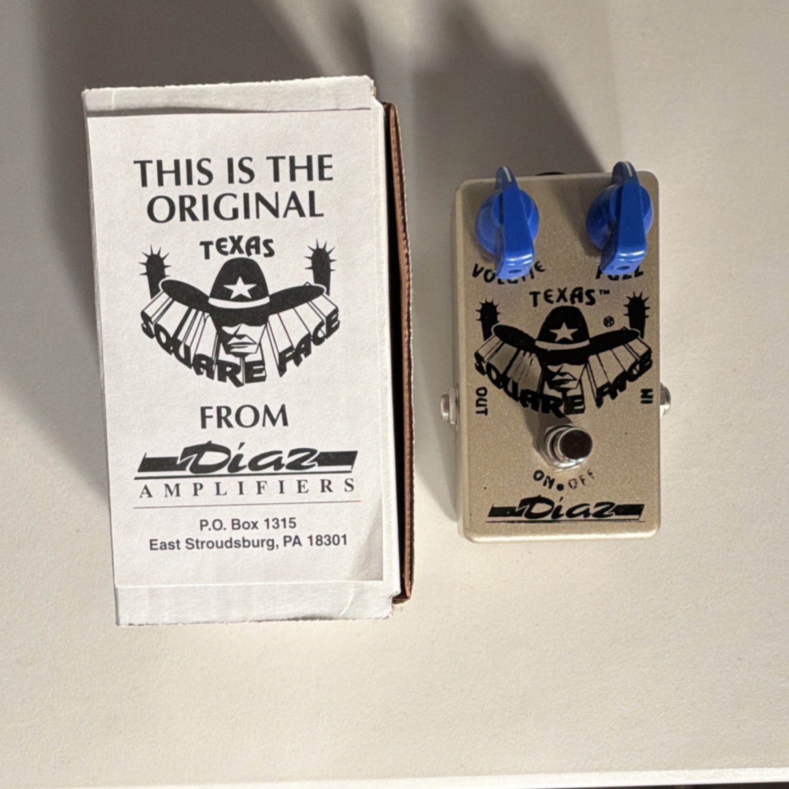 Diaz Texas Square Face Analog Fuzz Effects Pedal for Electric Guitar