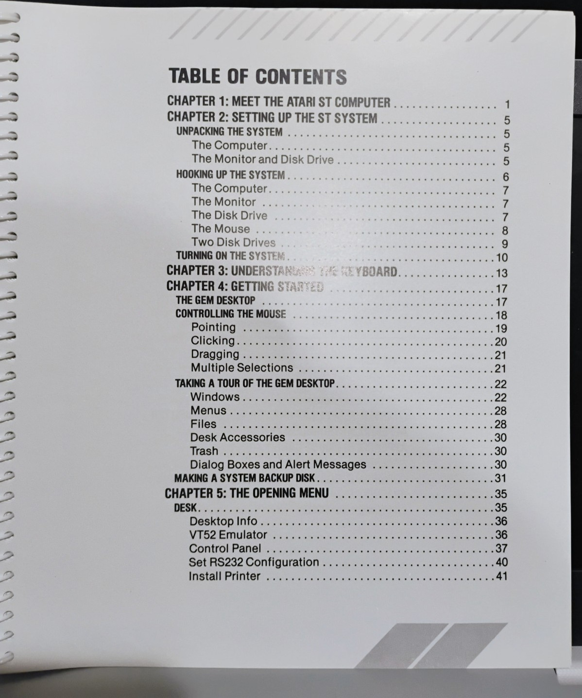520 ST Computer Owner's Manual; Atari ST ; BOOK ONLY!