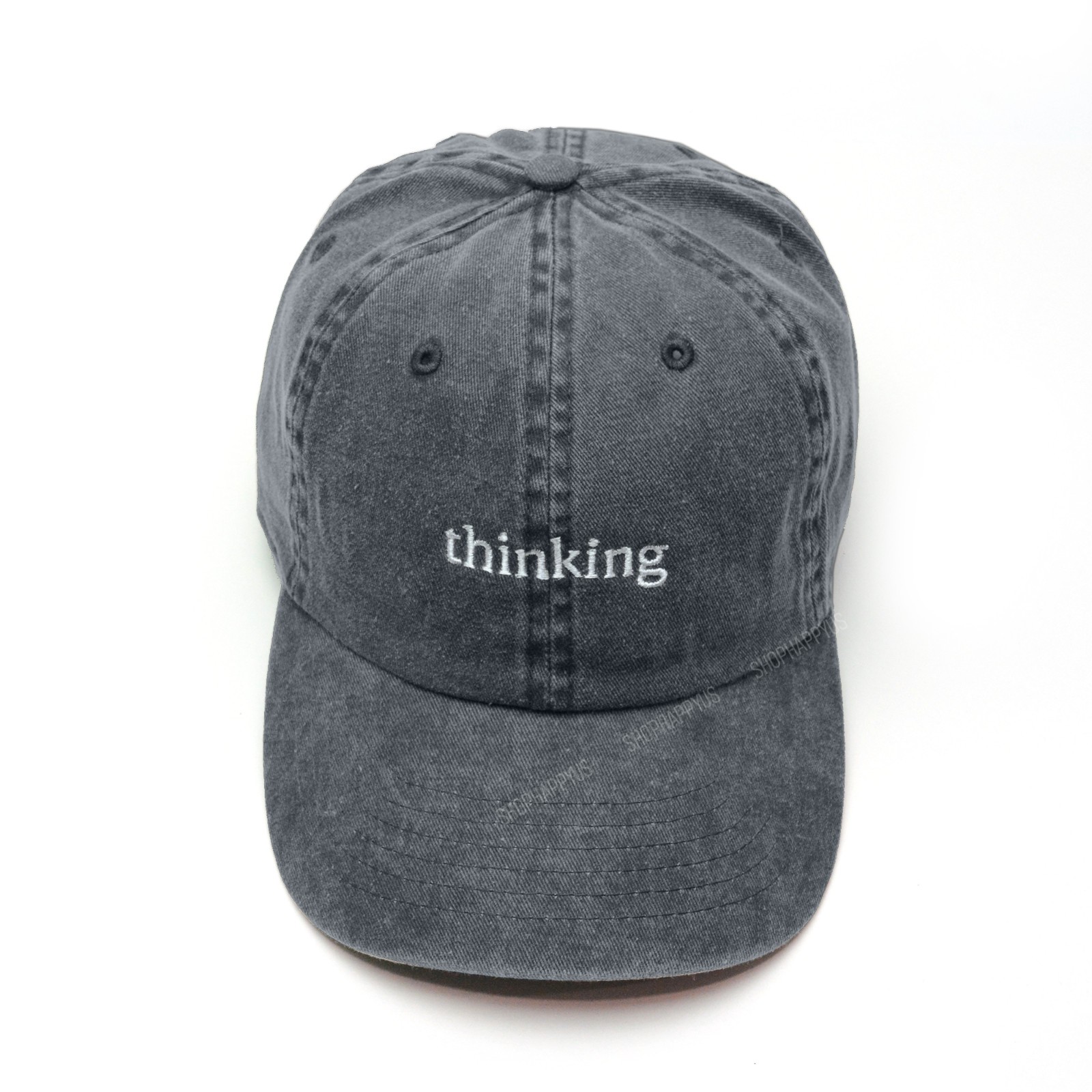 Anthropic Claude Thinking Hat Navy Blue Adjustable Strapback Baseball Cap New