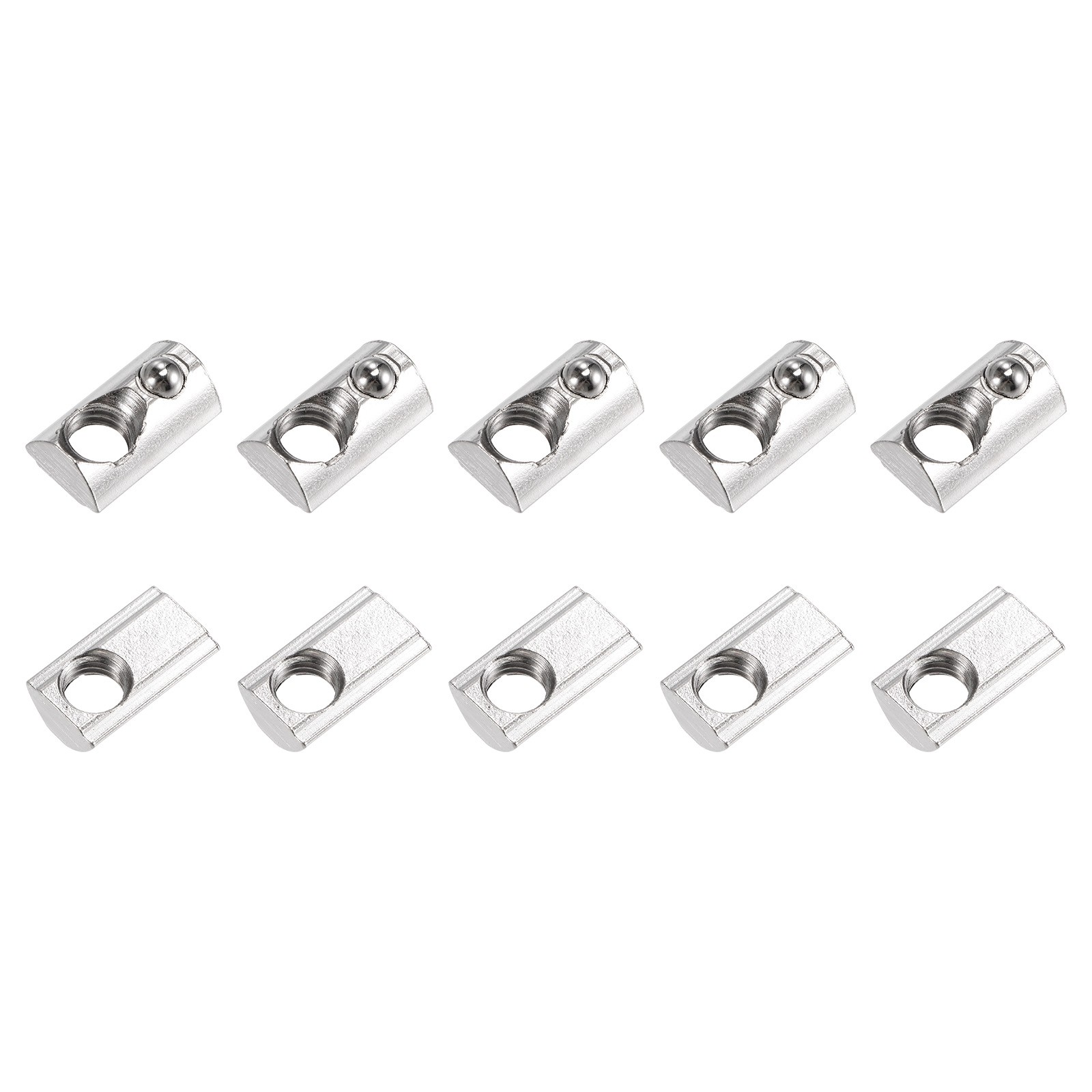 Roll in Spring T Nuts (M8x20mm) 20Pcs, Carbon Steel Spring Loaded T Nut