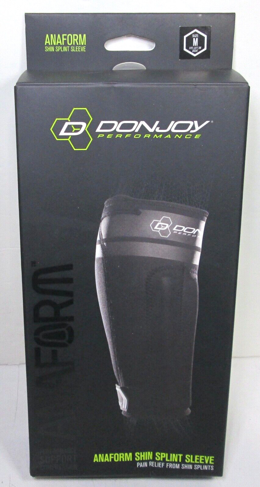 DonJoy Performance ANAFORM Shin Splint Compression Sleeve: Black Medium