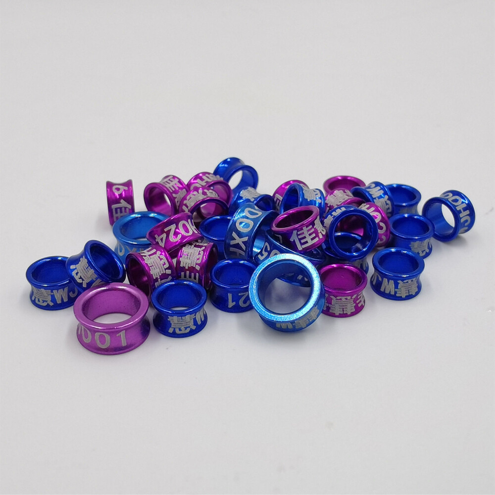 50pc 4~7mm Split Aluminium Bird Leg Bands Split Aluminium Parrot Color-randomTI