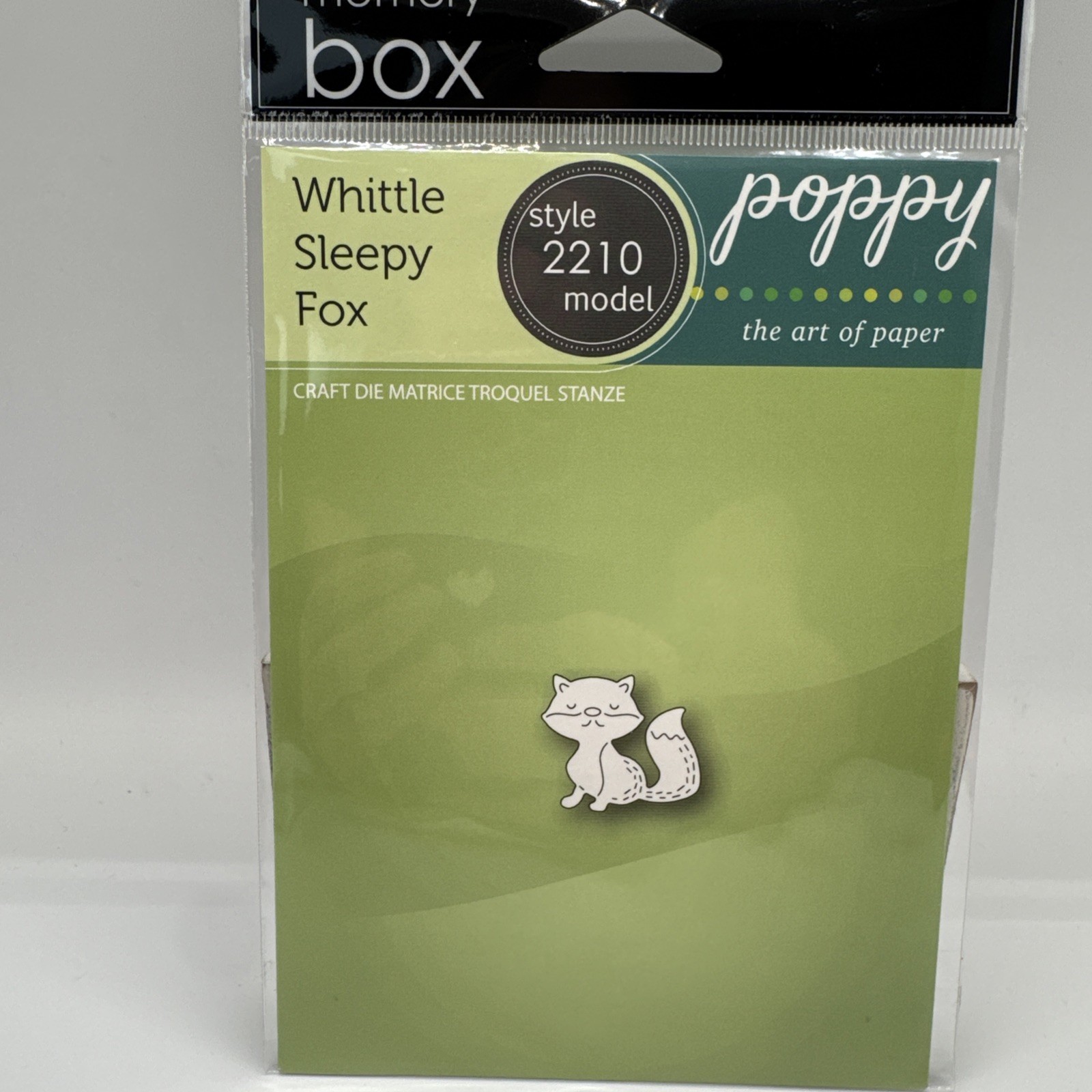 Memory Box Poppystamps Whittle Sleepy Fox Craft Die 2210 Woodland Animal New