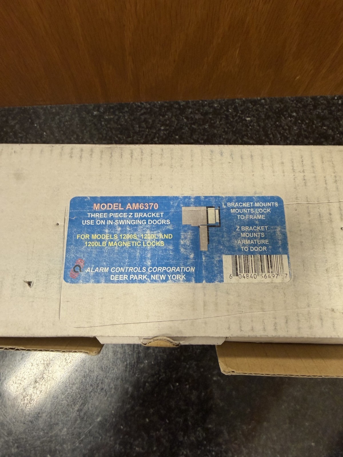 Alarm Controls Corporation- AM6370 3 Piece Z Bracket
