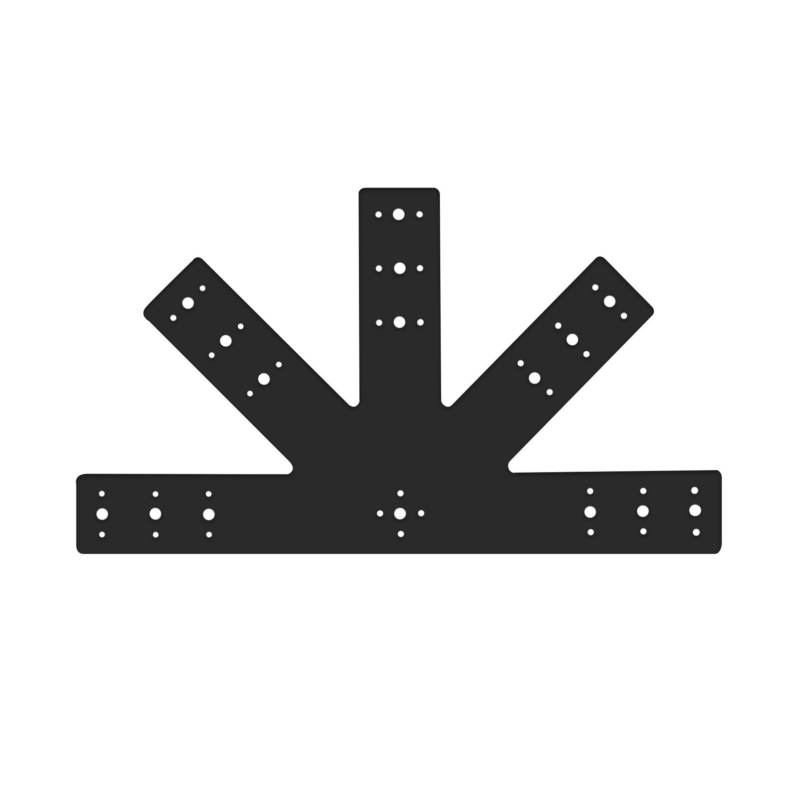 24x13.5 Gable Plate Pergola Truss Roof Plate Connector Heavy Duty 12 Pitch Po...