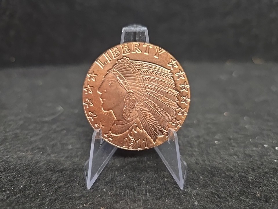 1 oz Copper Incuse Indian