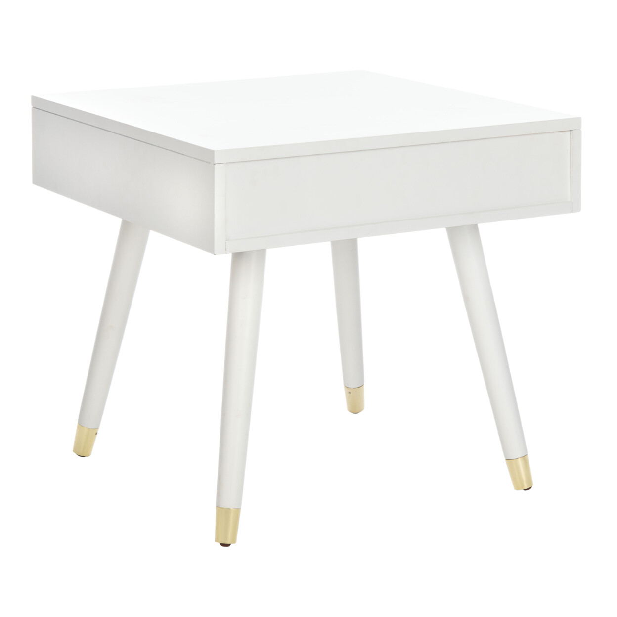 SAFAVIEH Levinson Gold Cap End Table | White / Gold |