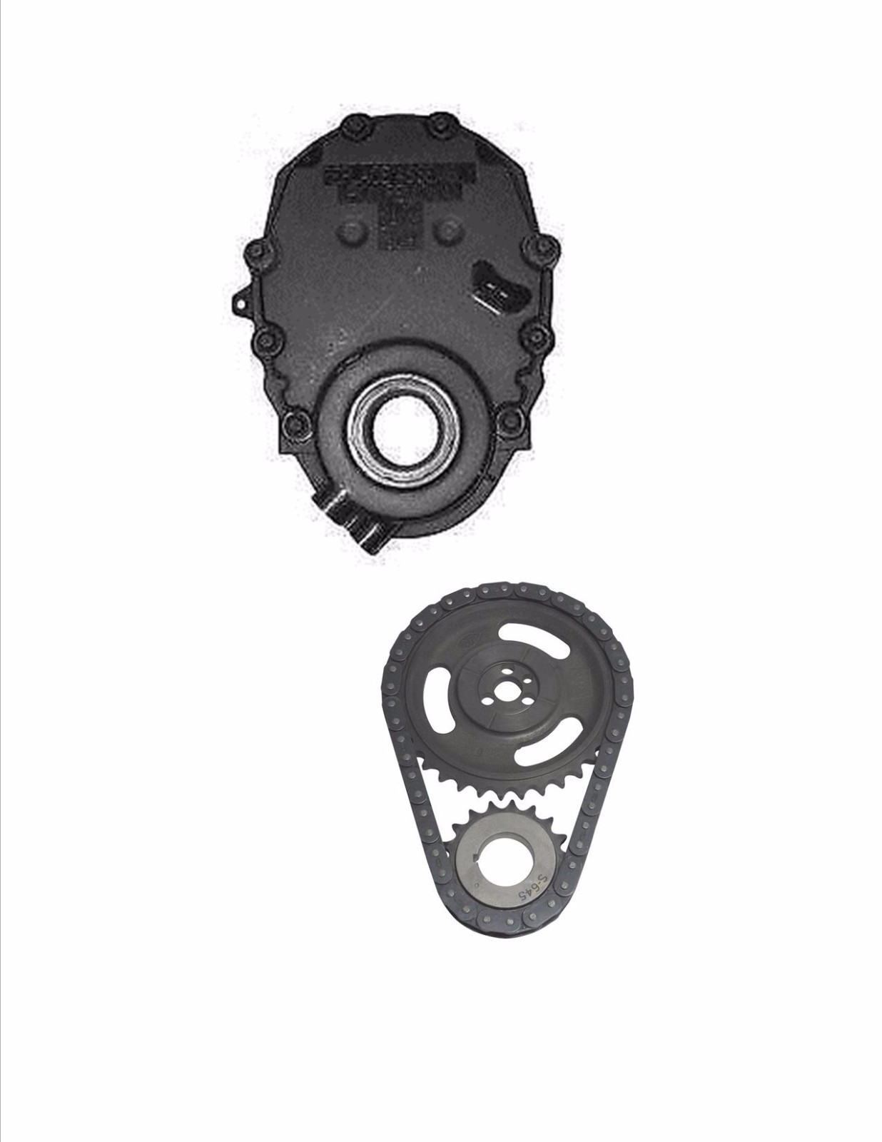 New GM Chevy 305 350 Timing Cover Plastic 96-03 w/Sensor Hole w/Timing Set 96-03