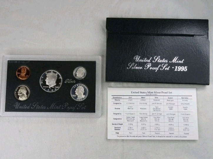 1992-1998 US Mint Silver Proof Sets 90% Silver OGP COA 7 PROOF Sets 🔥