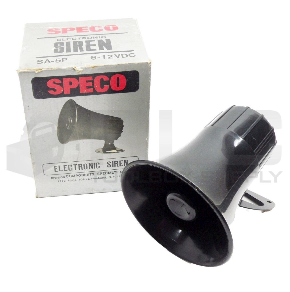 NEW SPECO SA-5P ELECTRONIC SIREN 6-12VDC 20W BLACK