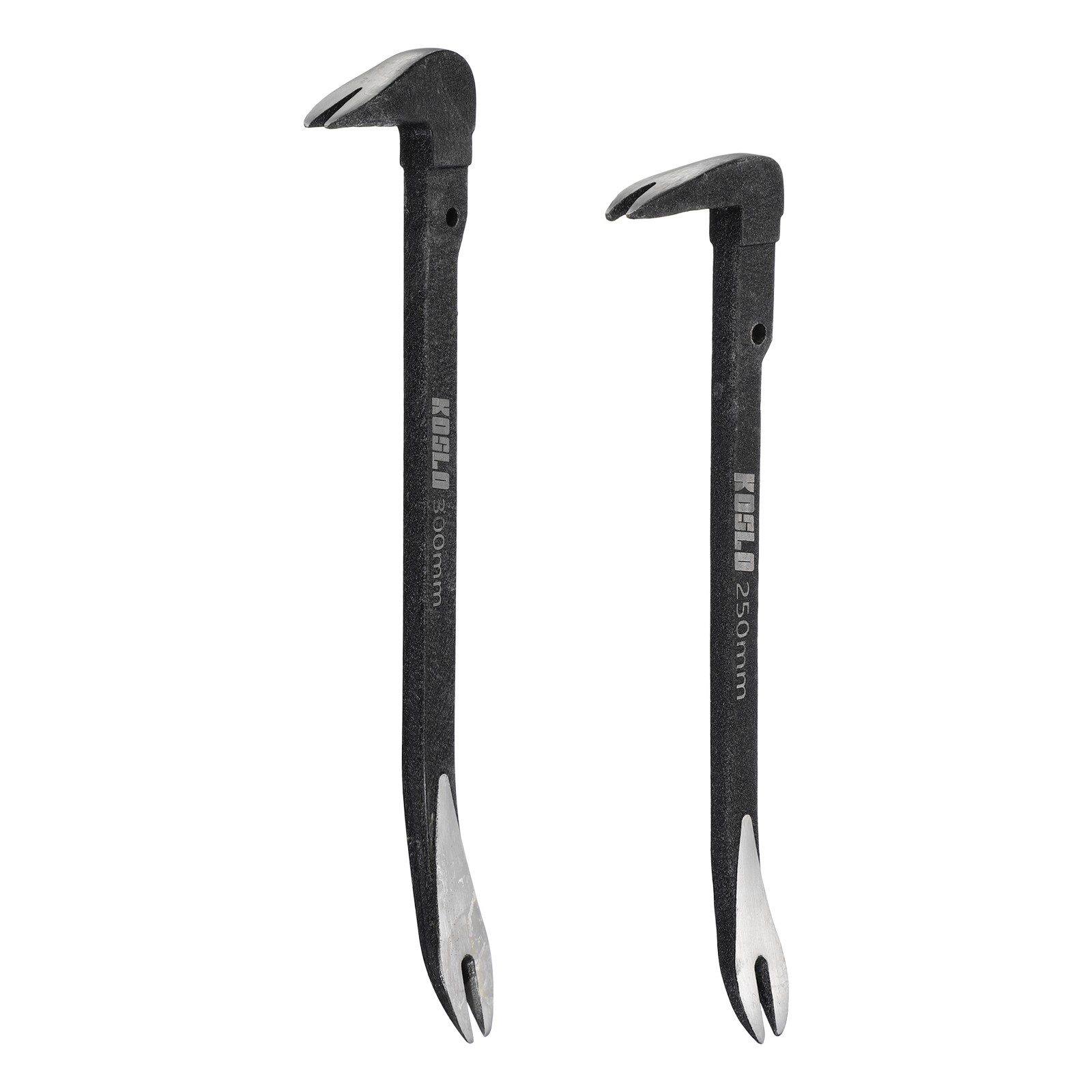 2pcs Pry Bar Crowbar Nail Puller 10,12" High-Carbon Steel Rounded Head Pry Tool
