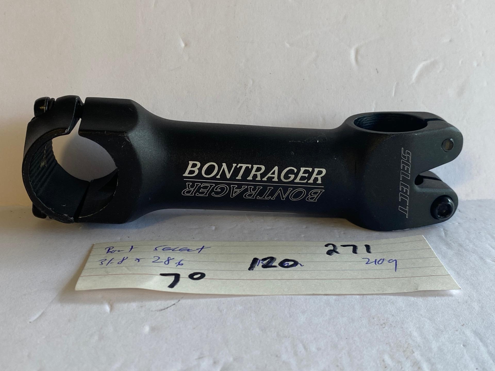 Bontrager SELECT bicycle +-7° STEM 120mm 28.6 x 31.8 handlebar