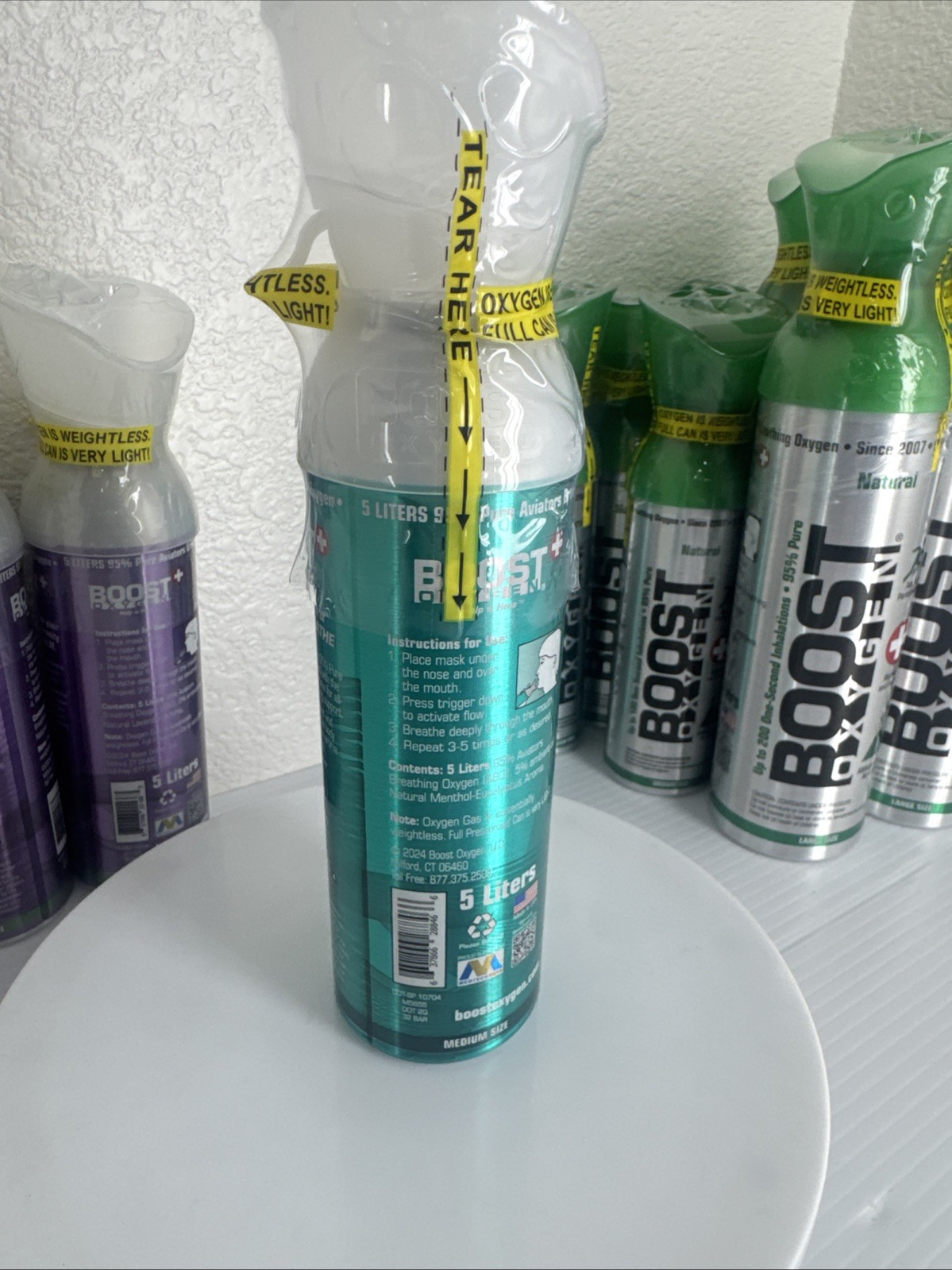 Boost Oxygen Energy Menthol-Eucalyptus 5 Liter Medium Size🎈FREE SHIP🎈Breathe