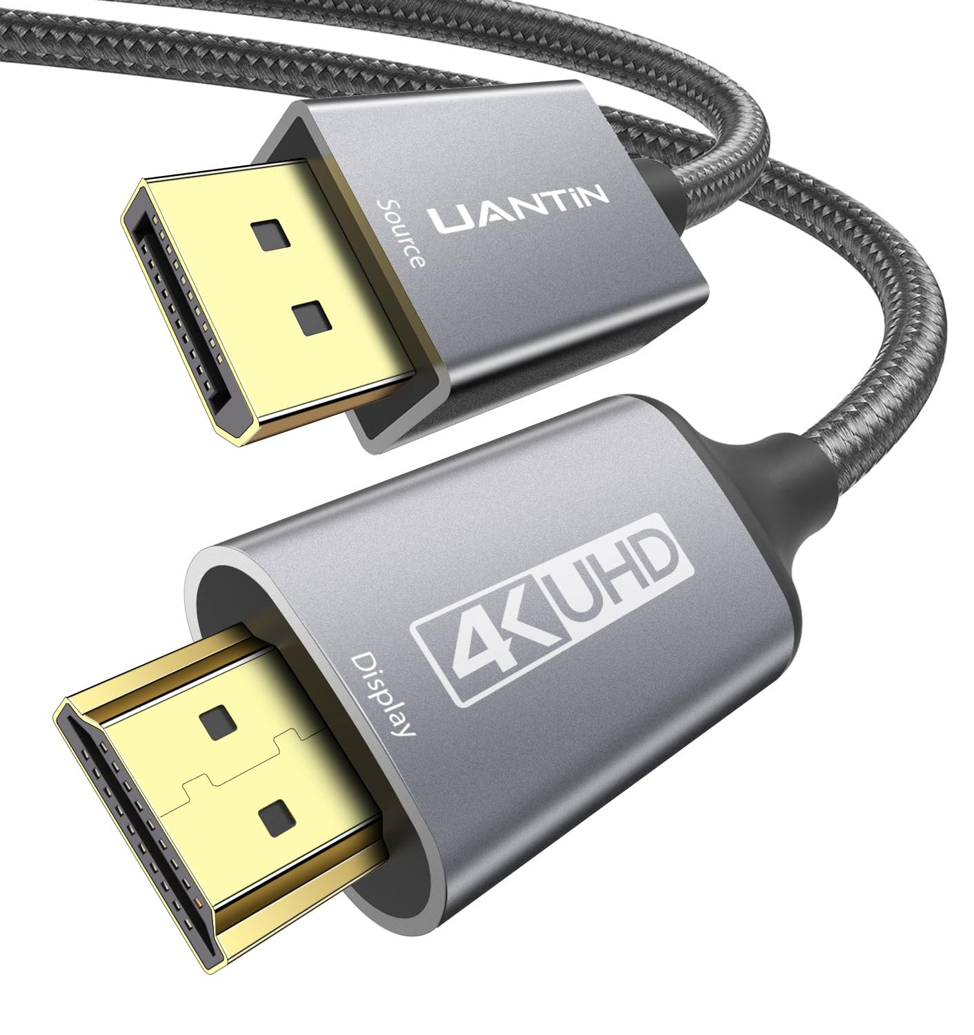 4K DisplayPort to HDMI Cable 6Ft, Uni-Directional Only, DP 1.2 (Source) to HDMI