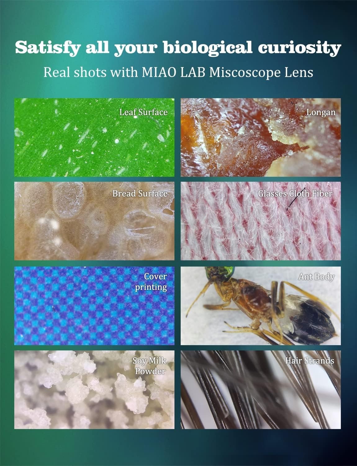 Phone Microscope with CPL Lens/LED Light, Nano Zoom 200X Pocket Microscope Ca...