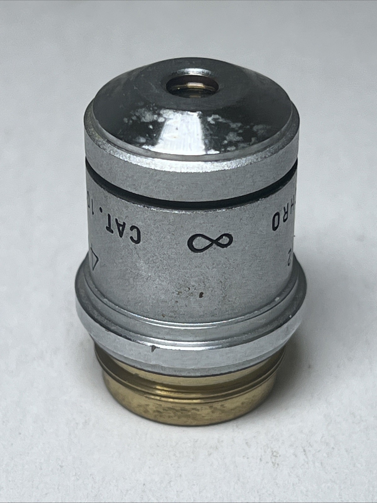 AO Spencer Microscope Objective PLAN ACHRO 4/.12 1017 Used