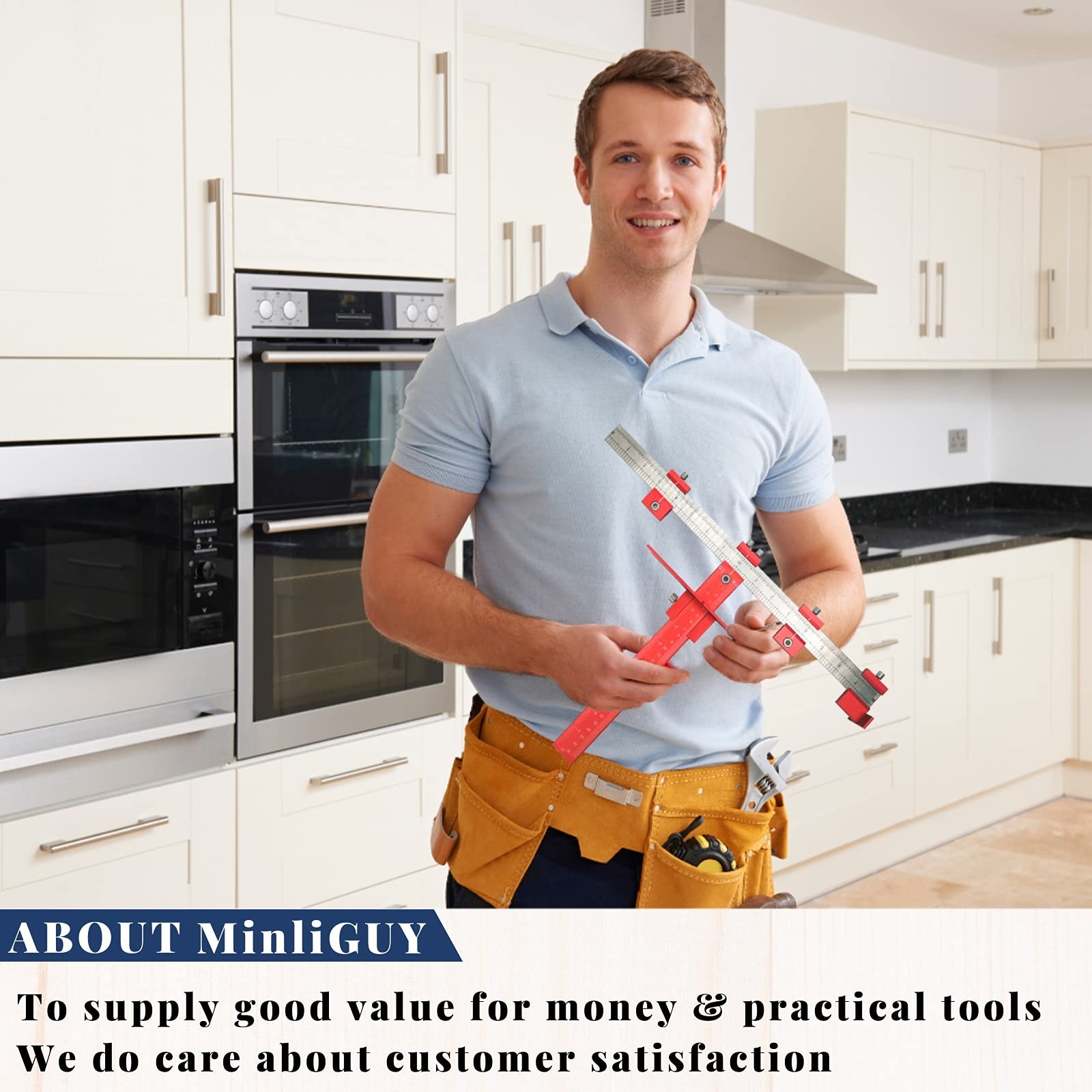 Cabinet Handle Jig, Hole Drilling Template for Pulls/Knobs/Handles Installati...