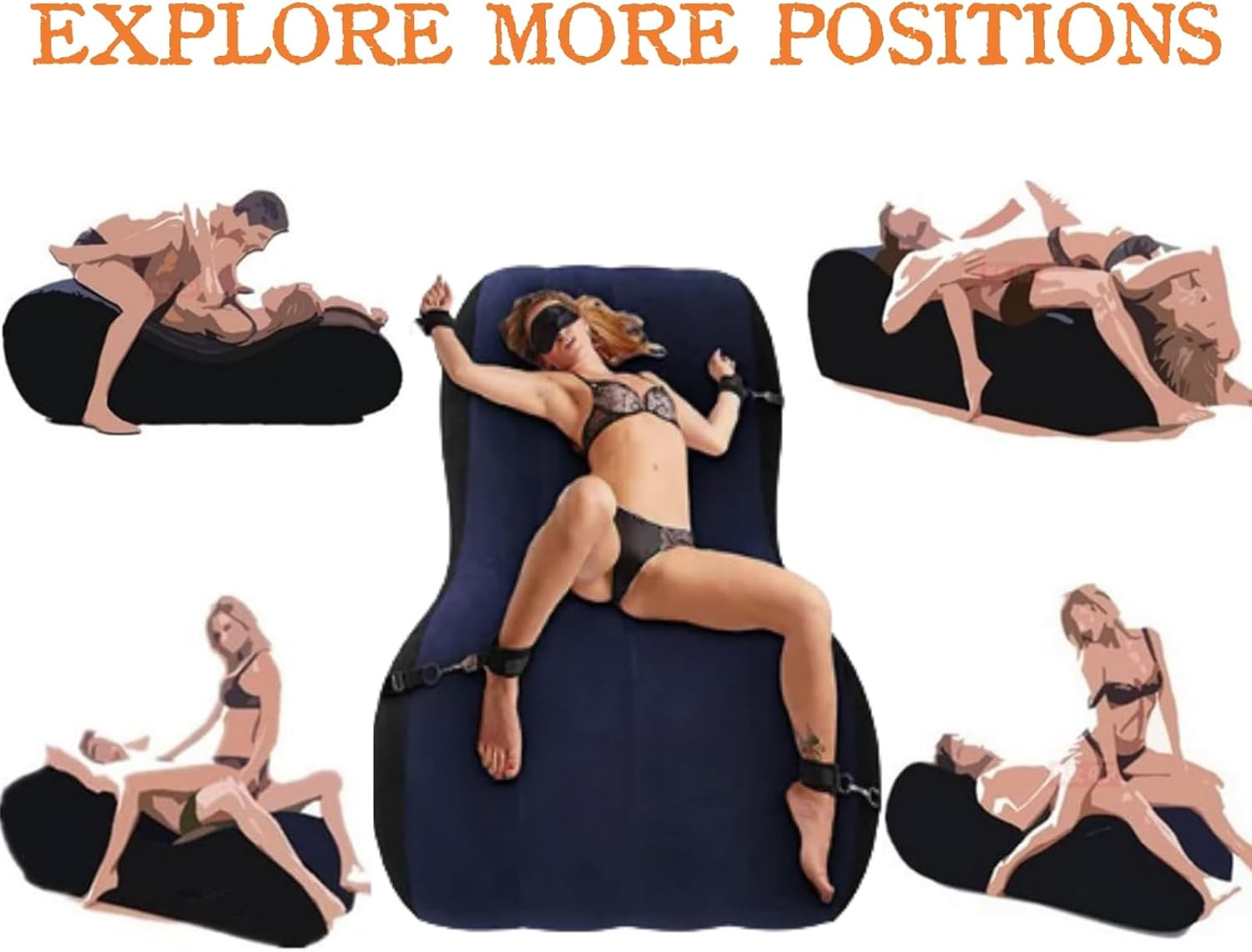Inflatable Sex Sofa Sex Chair PVC + Rubber + Nylon Portable Magic Sofa for Deepe
