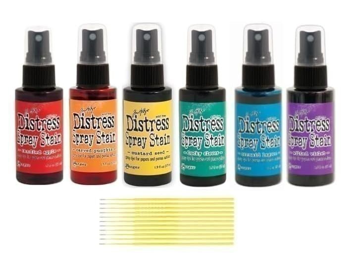 Ranger Tim Holtz Distress Spray Rainbow Bundle - Candied Apple, Mermaid Lagoon,