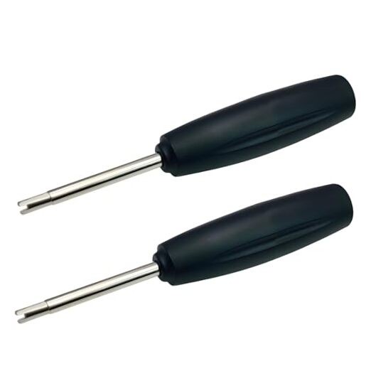 2 Pieces Valve Core Torque Tool, Avoid 2Pieces Valve Core Torque Tool（Black）