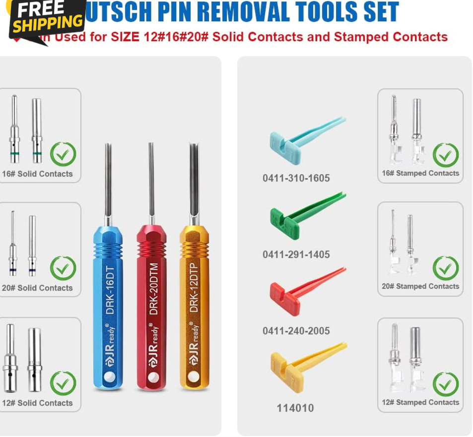 ST5236 Deutsch Pin Extractor Tool for 16#12#20# Solid/Stamped