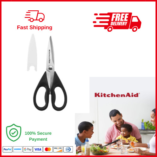 KitchenAid All-Purpose Kitchen Shears 8.72" Stainless Steel Scissors Black