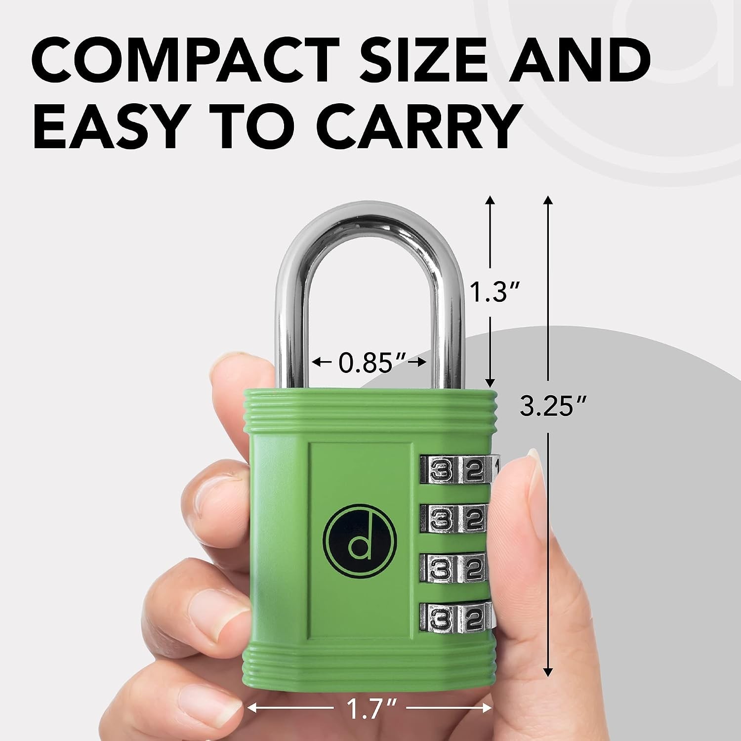 Heavy Duty Weatherproof 4-Digit Combination Lock - Keyless Security in Green