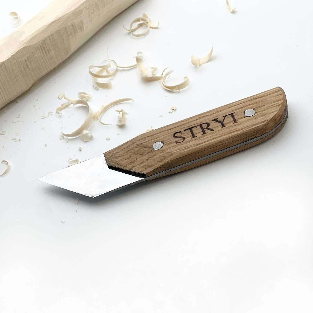 Wide carving knife, carving knife 40mm 1.6" STRYI Profi, Skewed knife STRYI
