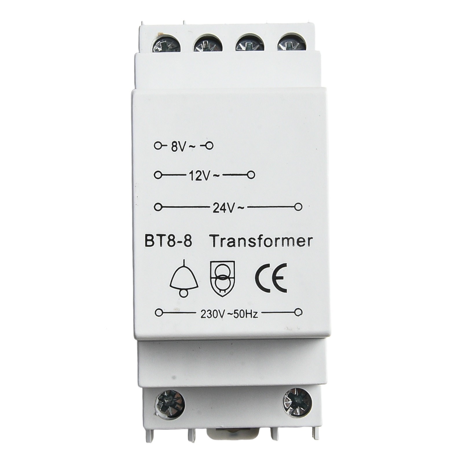 Compact BT88 Doorbell Transformer 230V Input for supports 8V 12V 24V Output