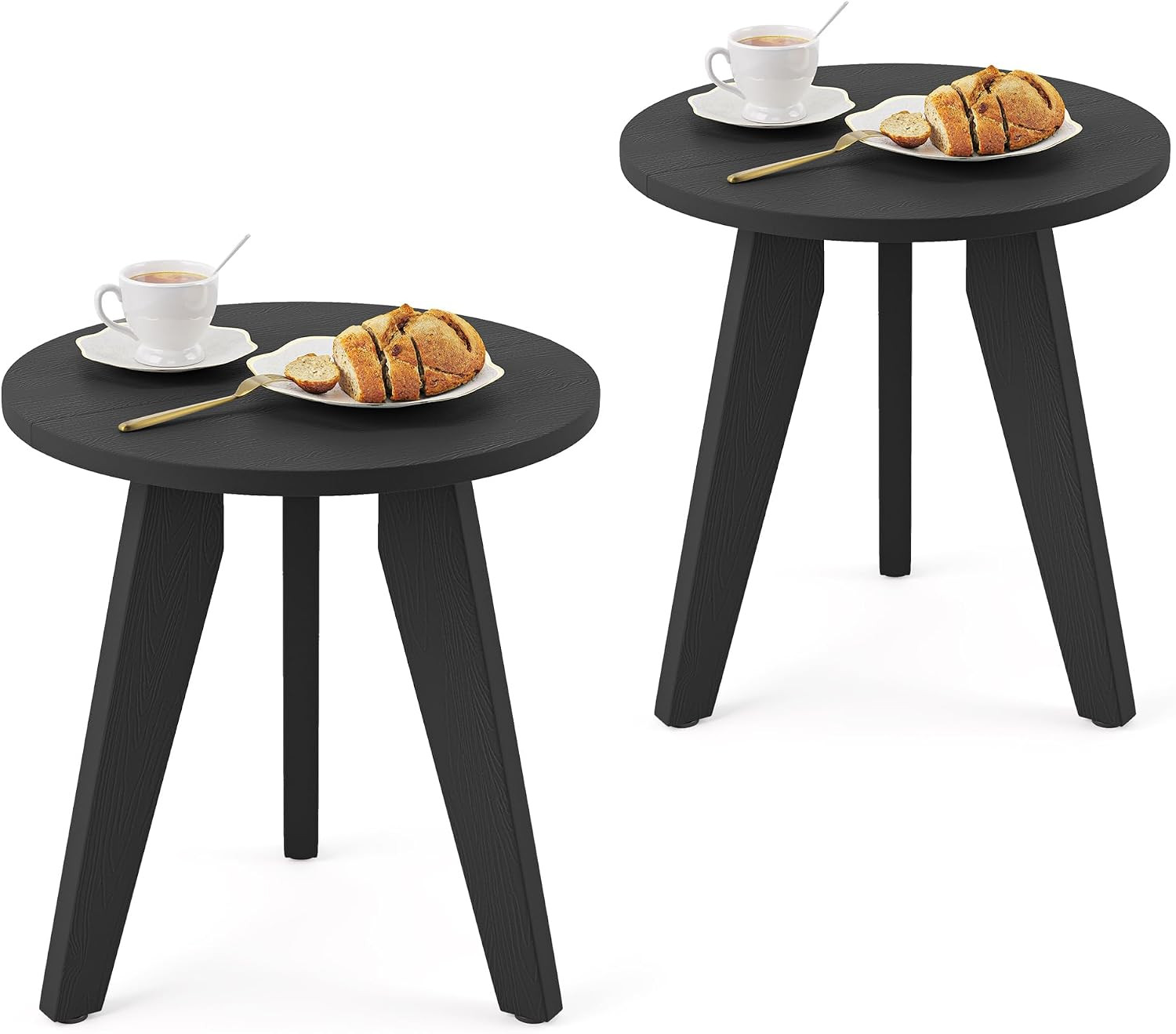 HDPS Outdoor Side Table Set of 2, Small round Side Table Weather-Resistant, Outd