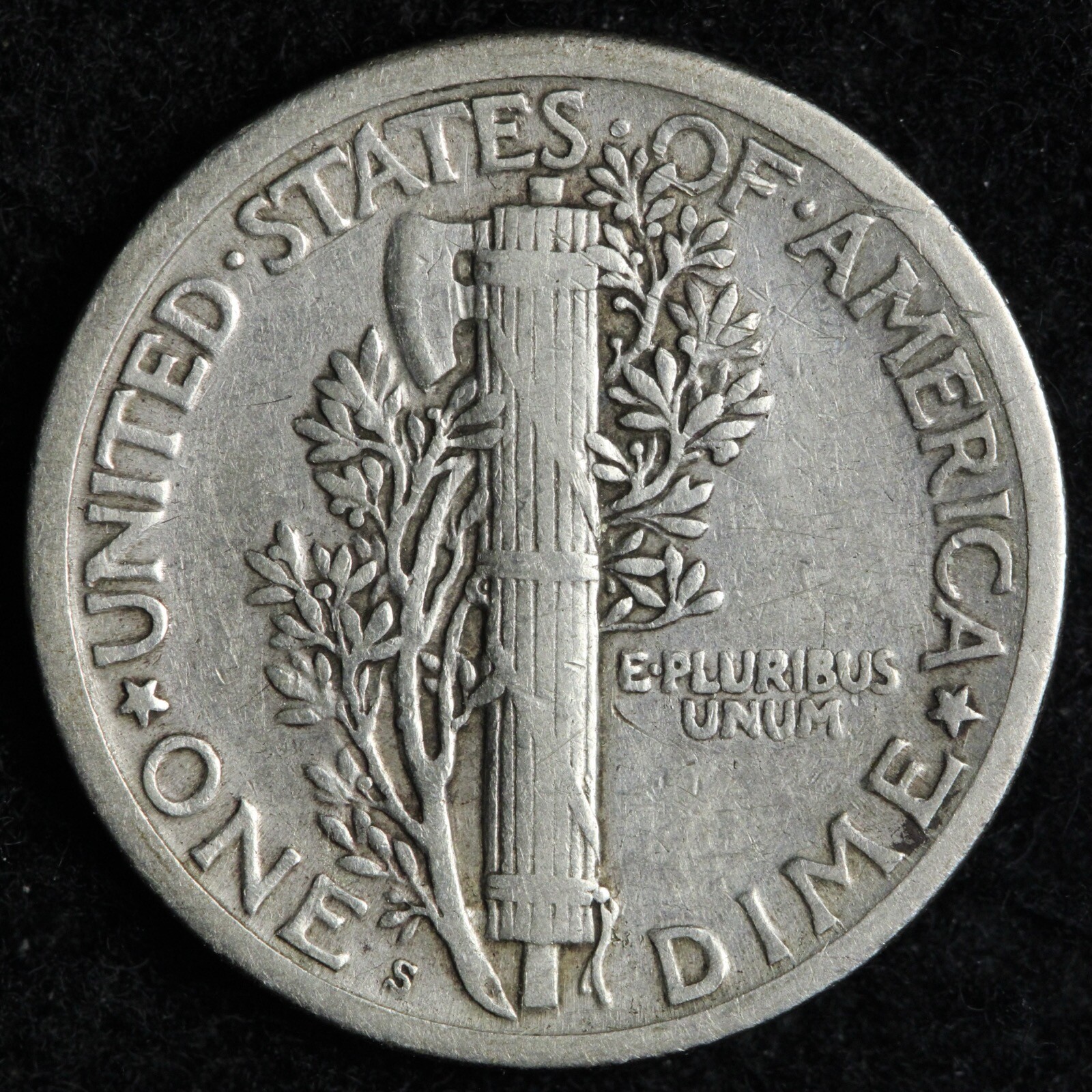 1924-S Mercury Silver Dime XF E260 YDCM