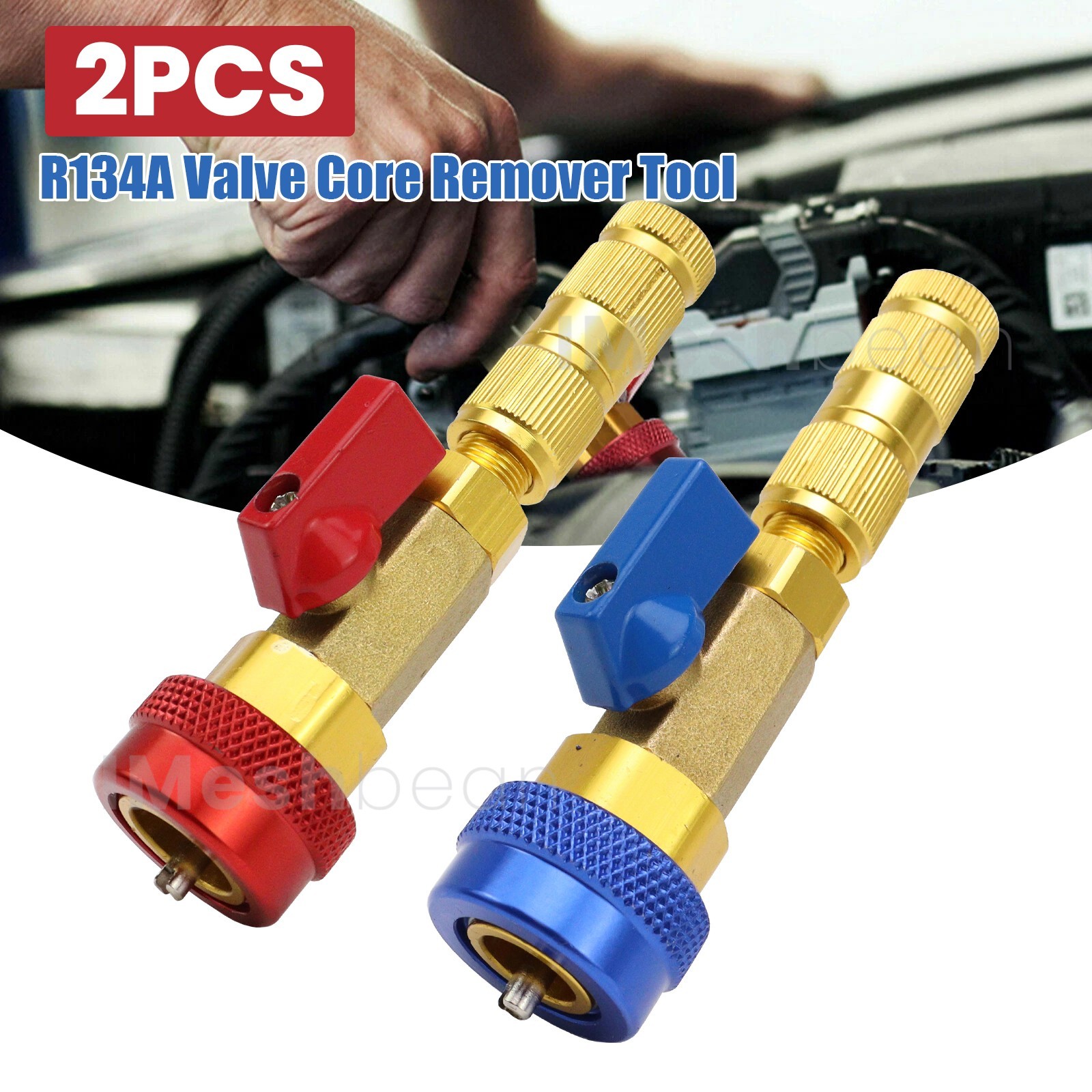 HVAC AC R134A R12 Valve Core High & Low Pressure Quick Remover Install Tool Set