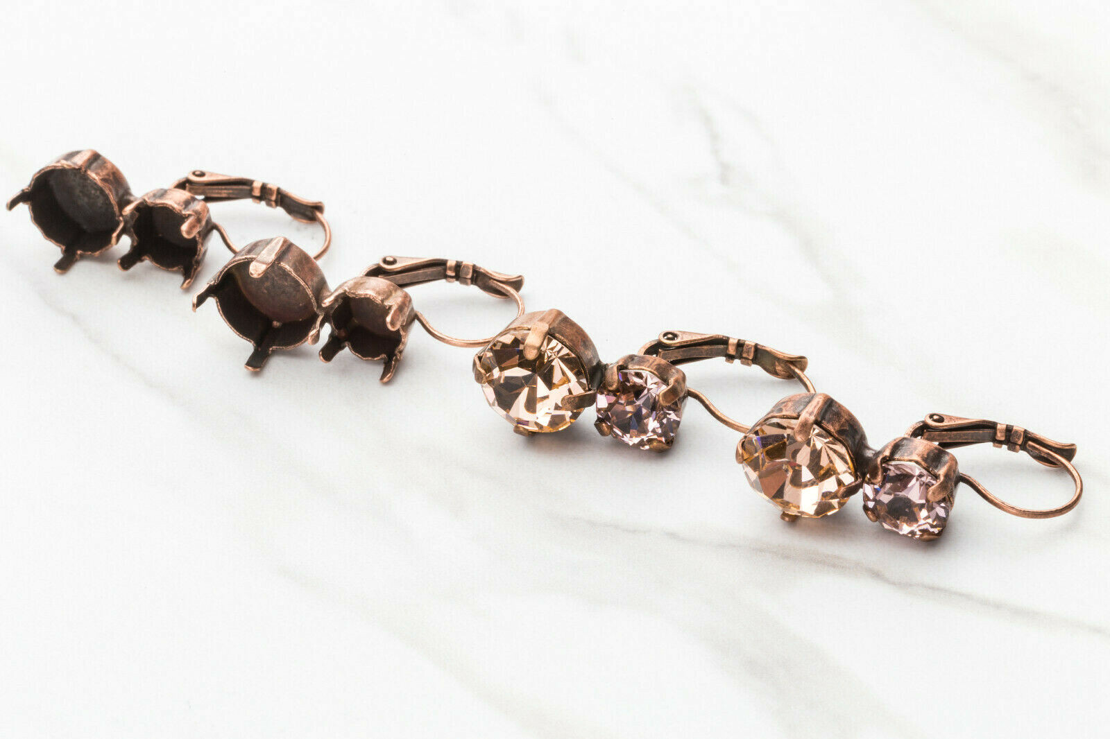 8.5mm & 11mm | Asymmetrical Drop DIY Earring Bases | (EE 24)