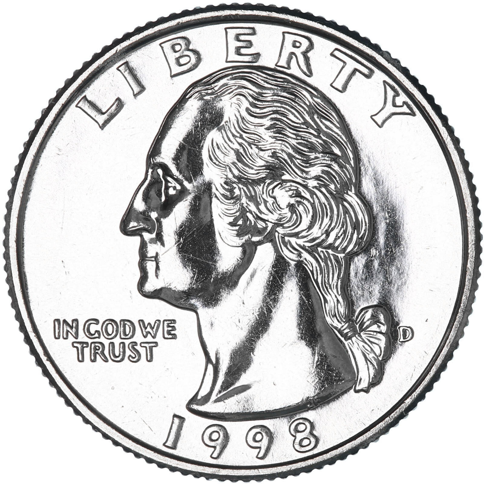 1998 D Washington Quarter BU US Coin