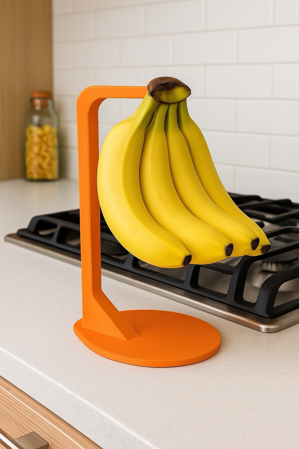 Modern Banana Holder Stand for Kitchen Counter – Sleek Space-Saving Fruit Hanger