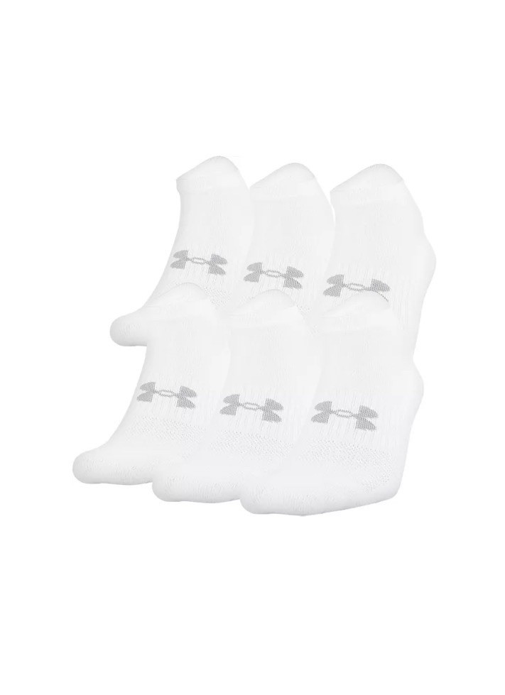 Under Armour Unisex Cotton No Show Socks - 6 Pack - Brand New
