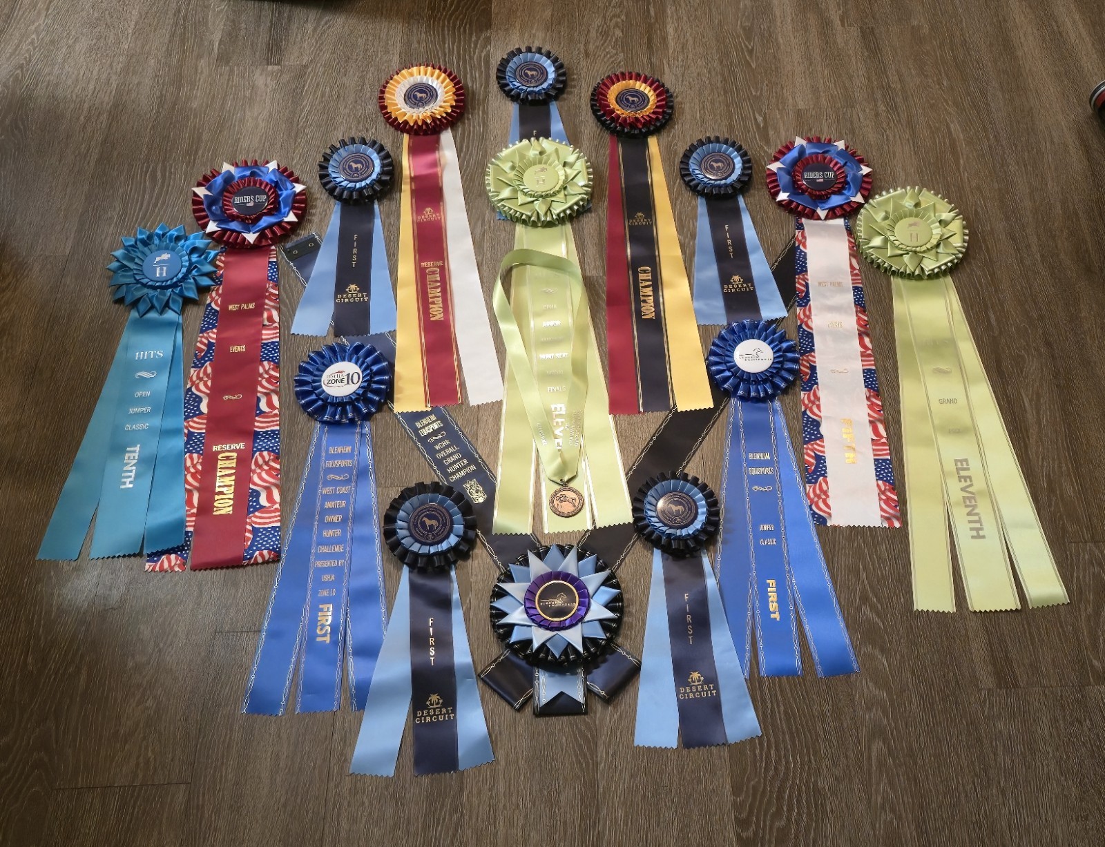Lot Of 16 Horse Show Ribbons / Equestrian Award Medal (BRAND NEW)