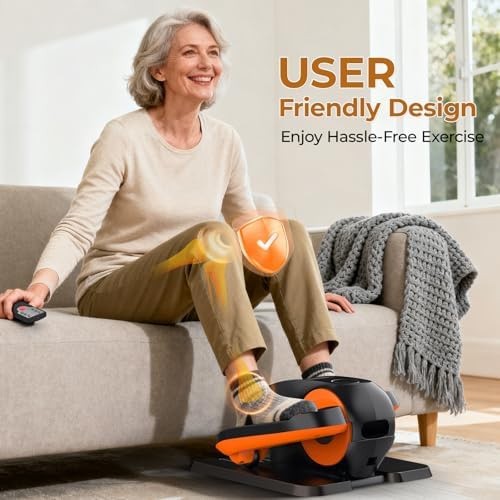 HTM Under Desk Elliptical Machine - Electric Elliptical Exerciser for Seniors...