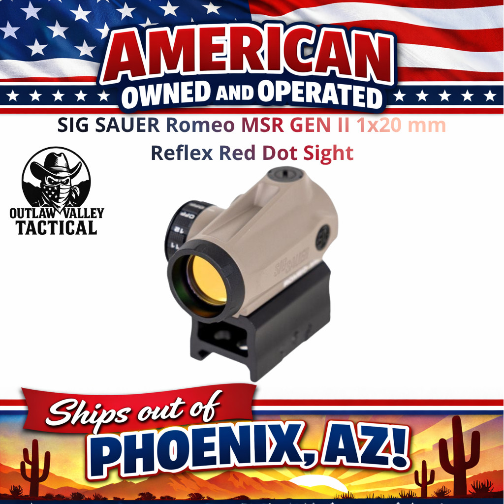 SIG SAUER Romeo MSR GEN II 1x20 mm Reflex Red Dot Sight