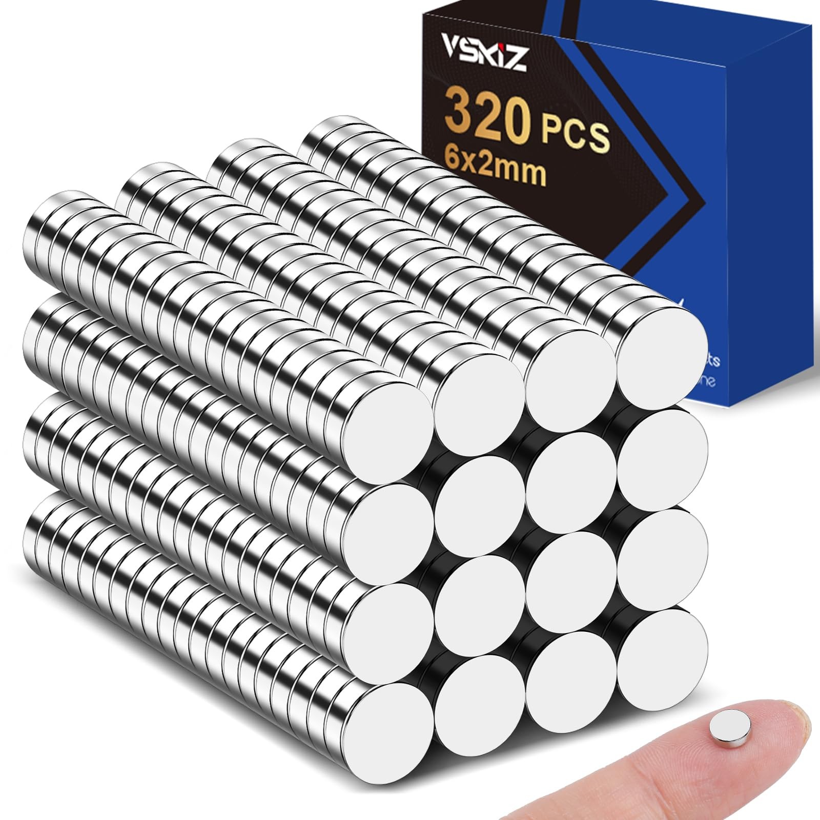 320Pcs Small Neodymium Magnets, 6X2Mm Small Rare Earth Magnet Mini Magnets