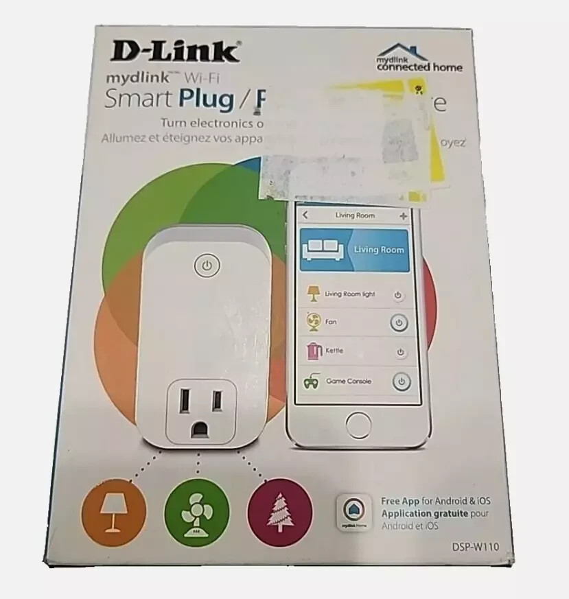 D-Link DSP-W110 Mydlink Wi-Fi Smart Plug Works with Alexa