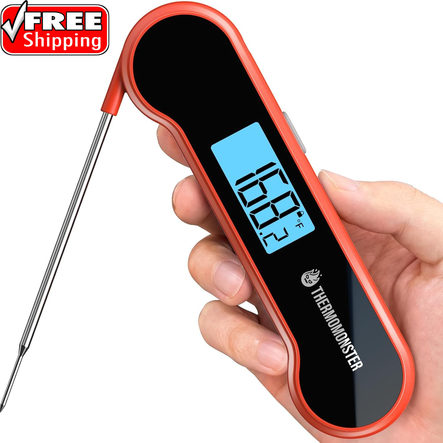 0.5 Sec Instant Read Meat Thermometer Digital with ±0.5℉ Precision, Food Thermom