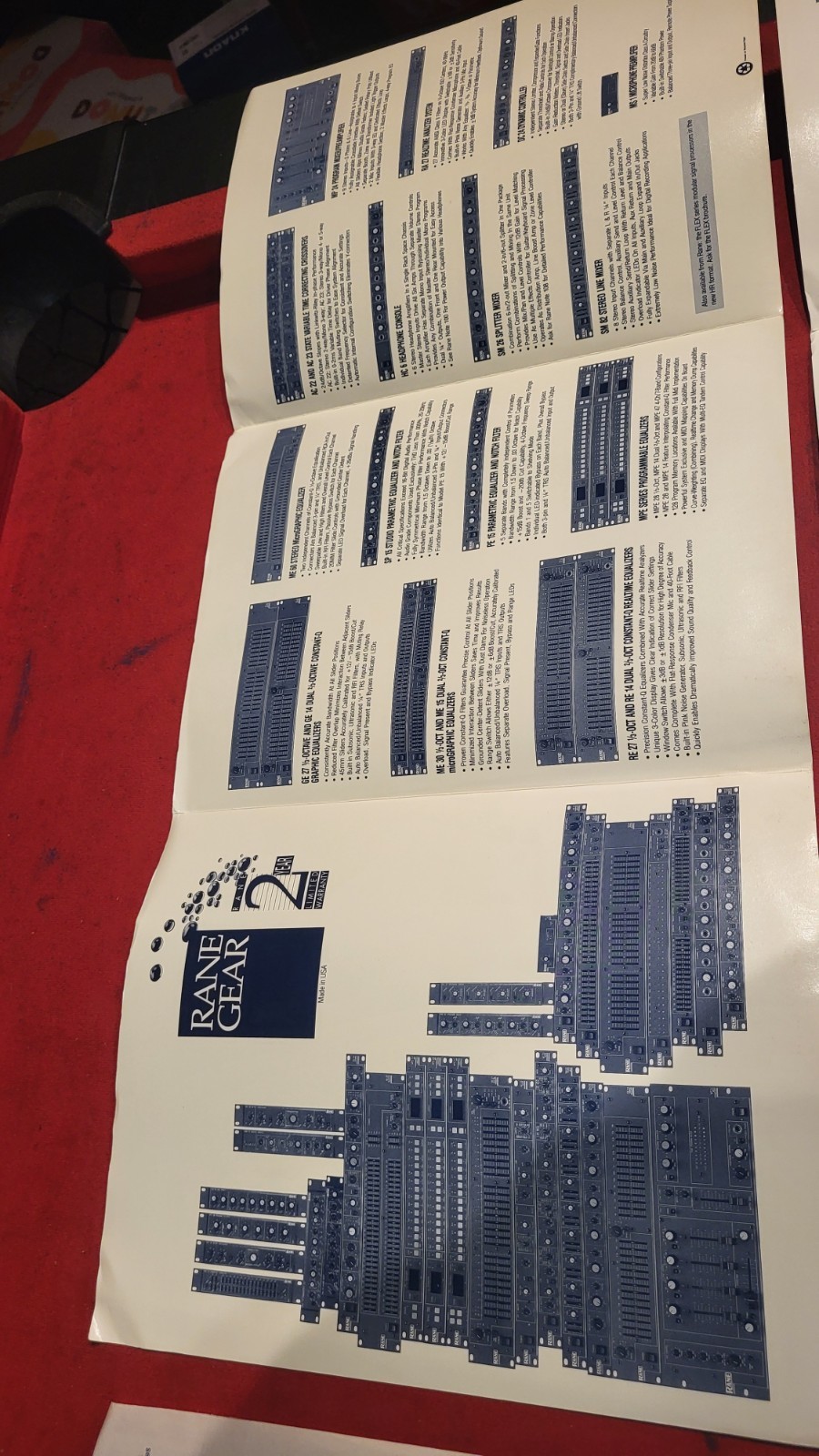 rane pro audio brochure old pro gear rack pamphlet.