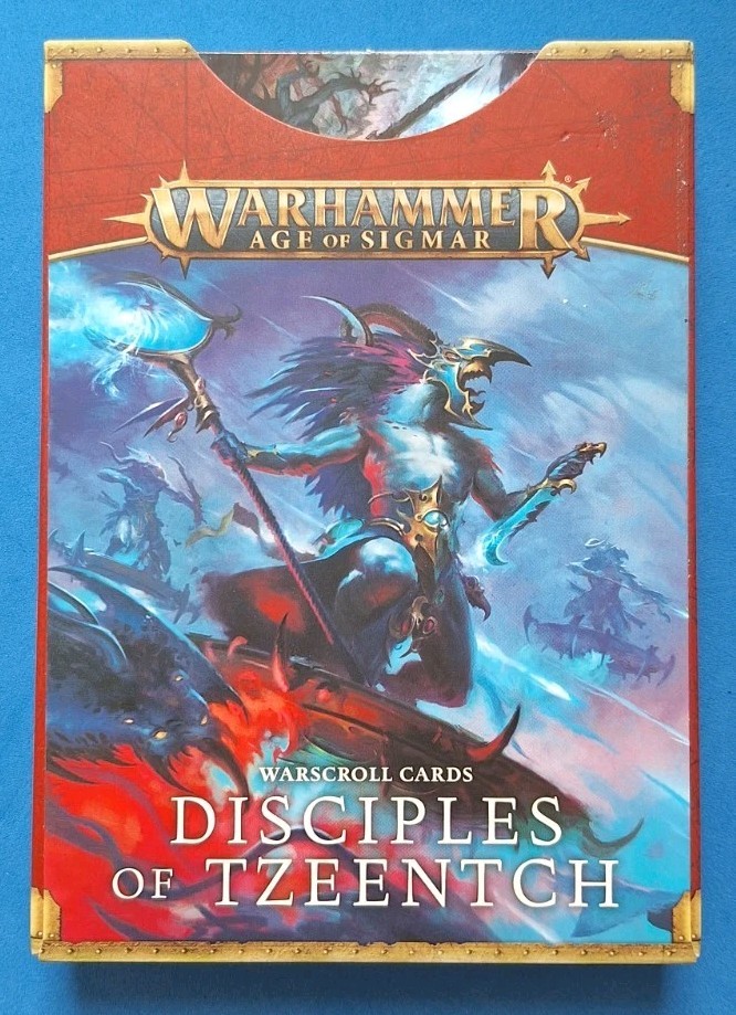 Warhammer Age of Sigmar Disciples of Tzeentch Warscroll Cards VG+ Unpunched