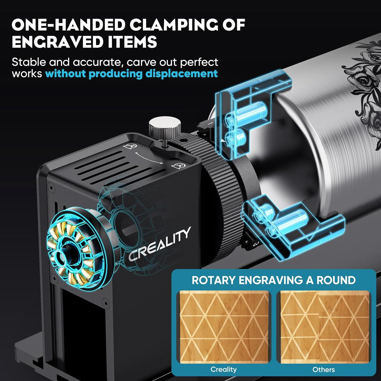 Rotary Roller Pro, 4 In-1 Multi-Functional Laser Rotary Roller Y-Axis Jaw Chuck