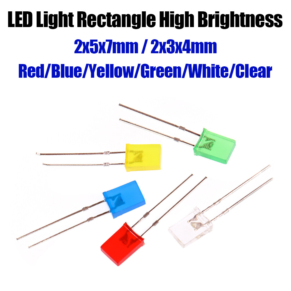 2x5x7mm Rectangular LED Diffused Light Emitting Diode 2x3x4mm DIY Indicator 10PC