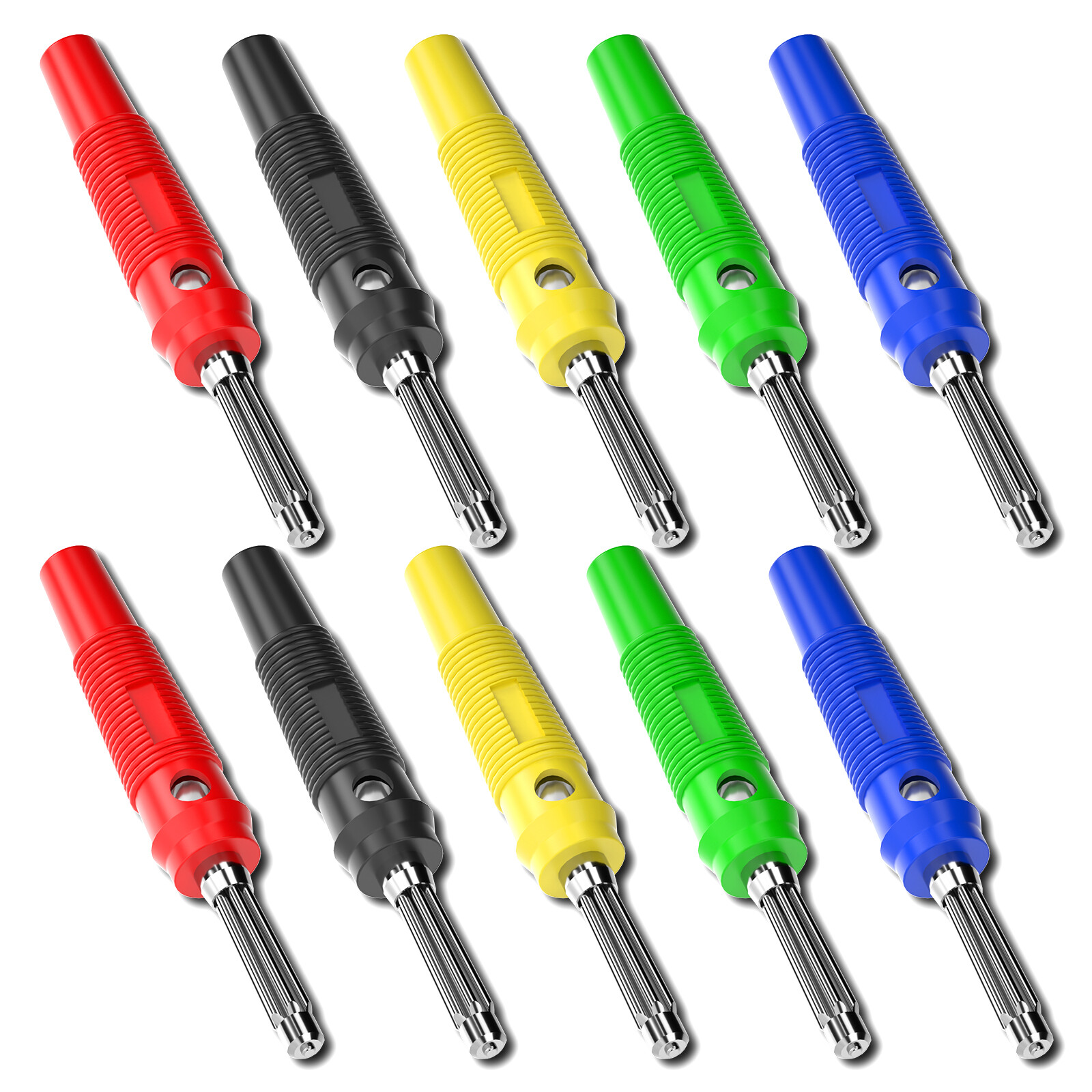 4mm High Current Banana Plugs Stackable 32A Screw Type Solder Banana Connector