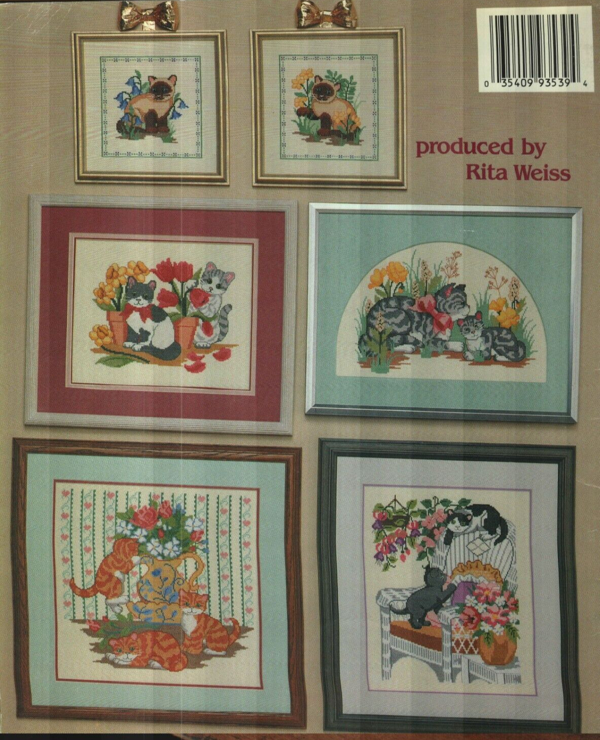 USED KITTENS 7 DESIGNS KATHLEEN HURLEY CROSS STITCH PATTERN BOOK