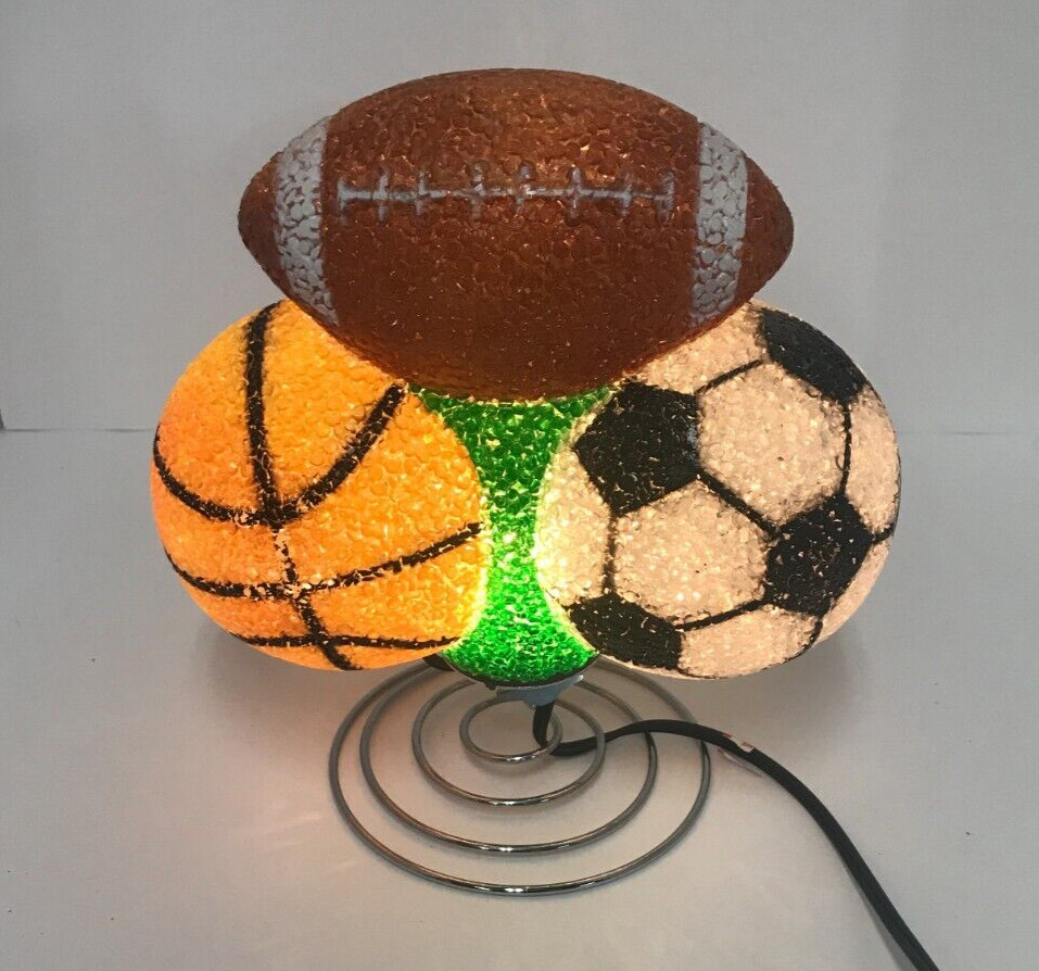Football, Soccer, Basketball Glow Bright Sports Popcorn Night Light Lamp