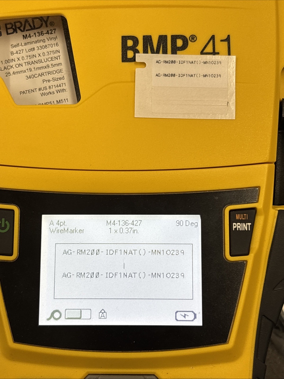Brady BMP41 Label Printer With Case TESTED WORKING